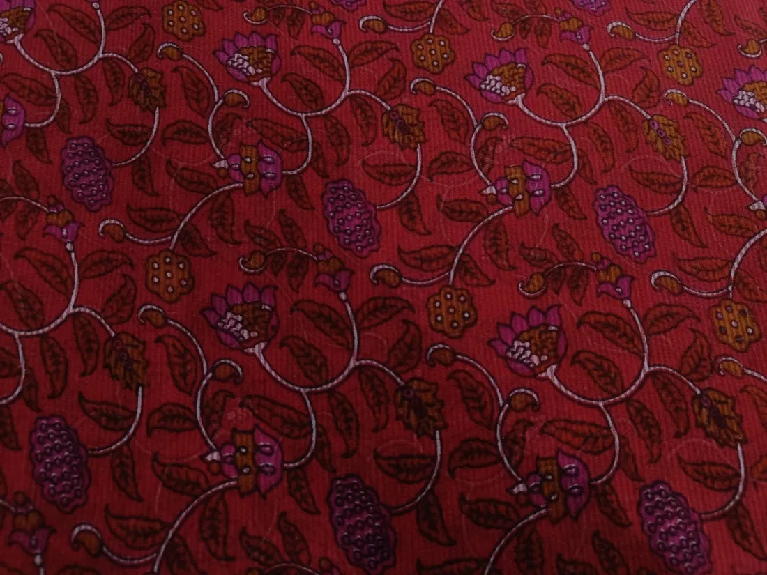 100% silk chiffon floral printed fabric 44" wide available in four colors