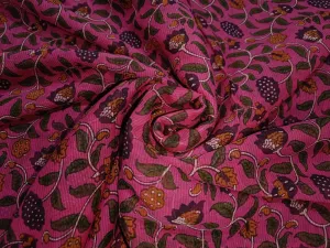 100% silk chiffon floral printed fabric 44" wide available in four colors