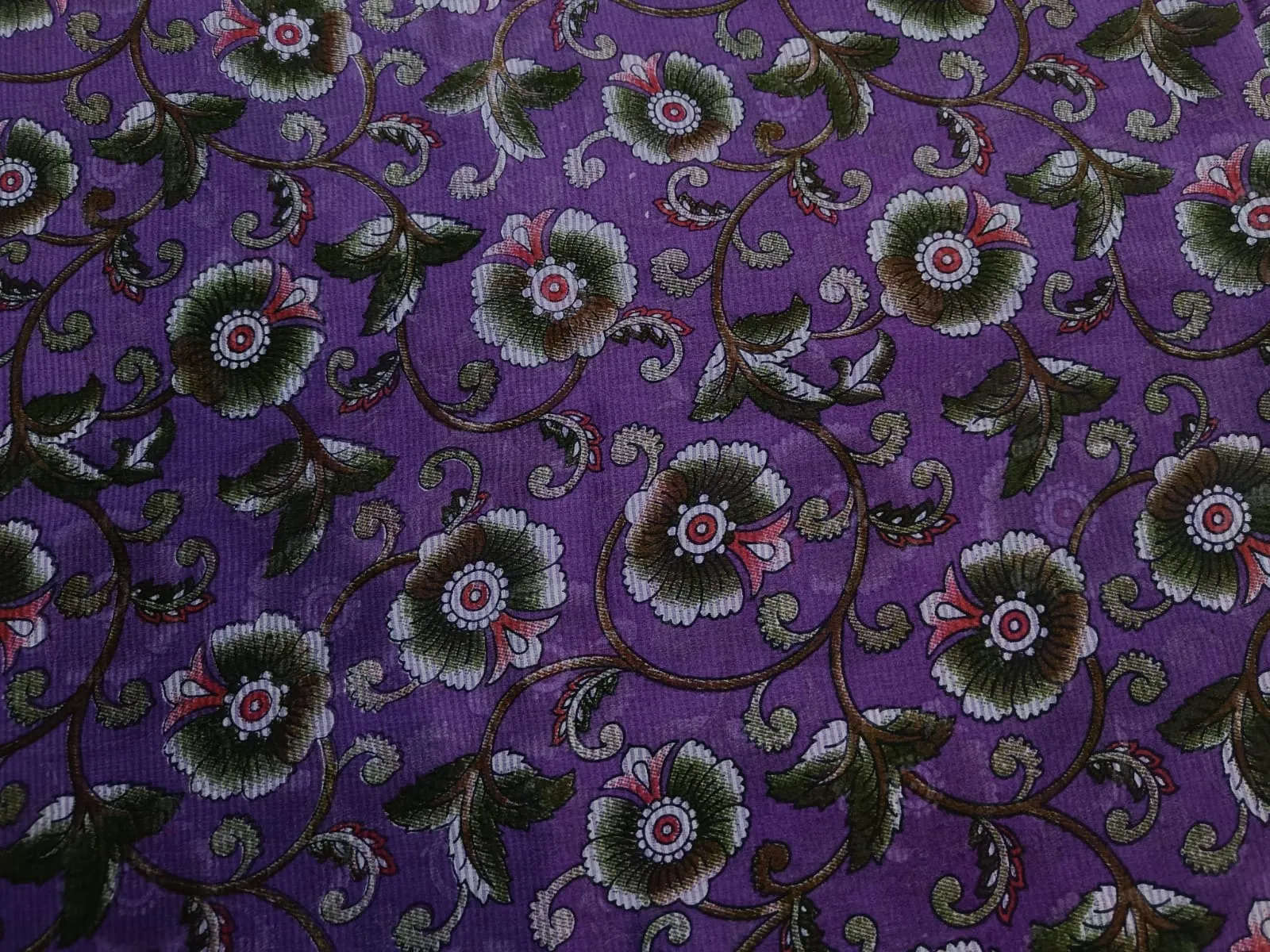 100% silk chiffon floral printed fabric 44" wide available in four colors