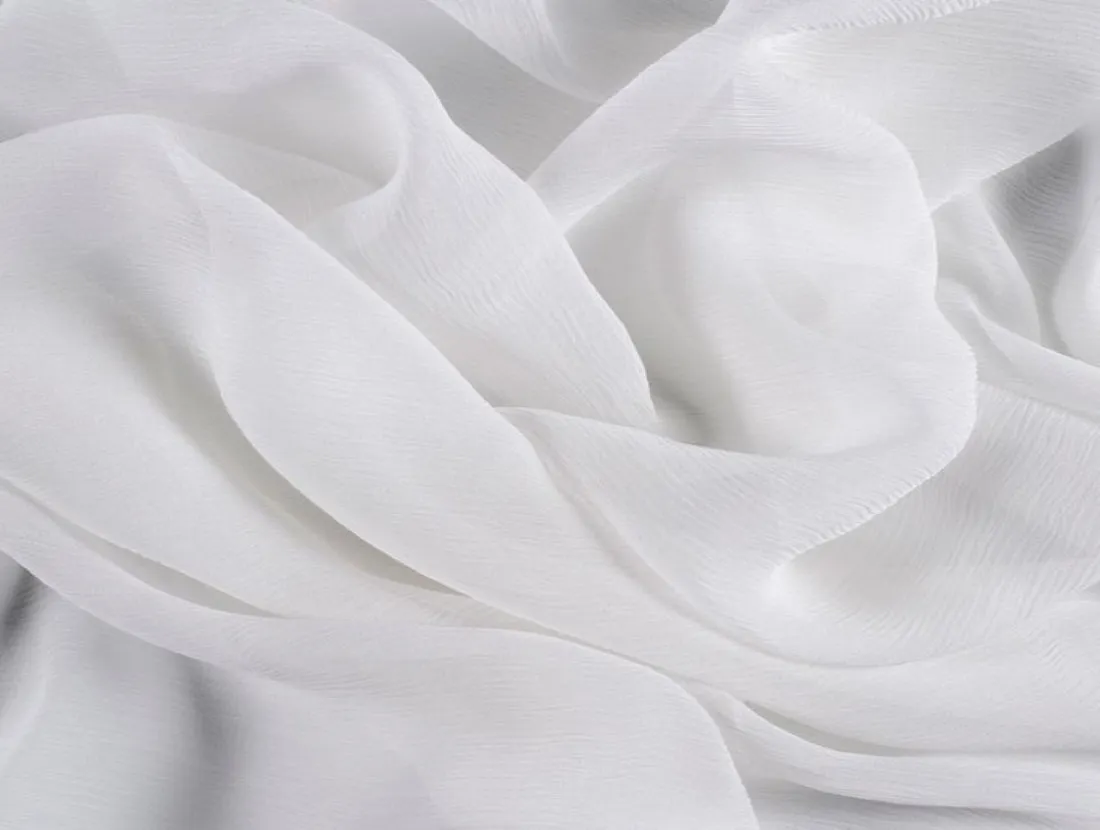100% silk crinkled chiffon fabric ~ 44&quot; wide Dyeable