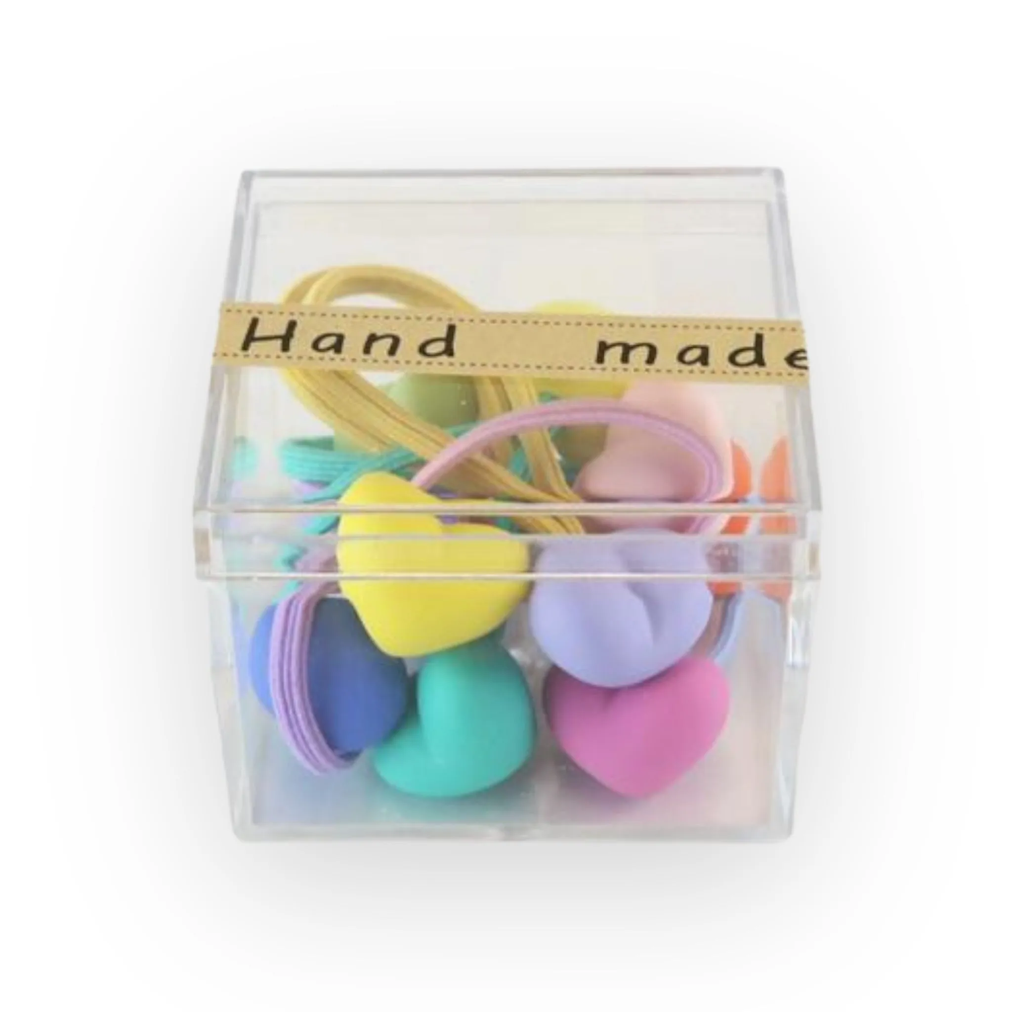 10pcs Mix Heart Elastic Hair Ties