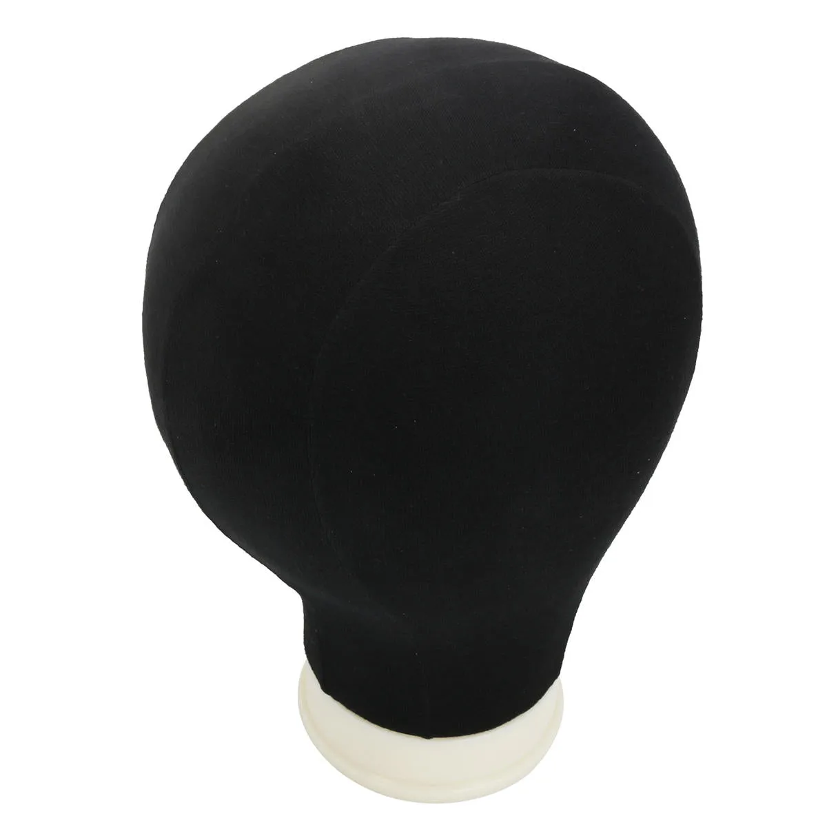 20-25'' Canvas Block Head Set with Mount Hole Plate Mannequin Model Cap Wigs Jewelry Display Stand