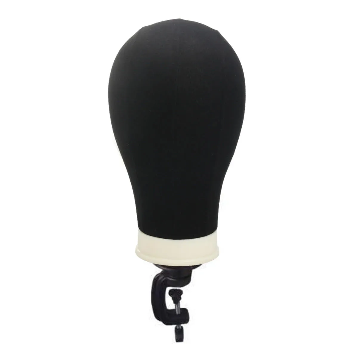 20-25'' Canvas Block Head Set with Mount Hole Plate Mannequin Model Cap Wigs Jewelry Display Stand