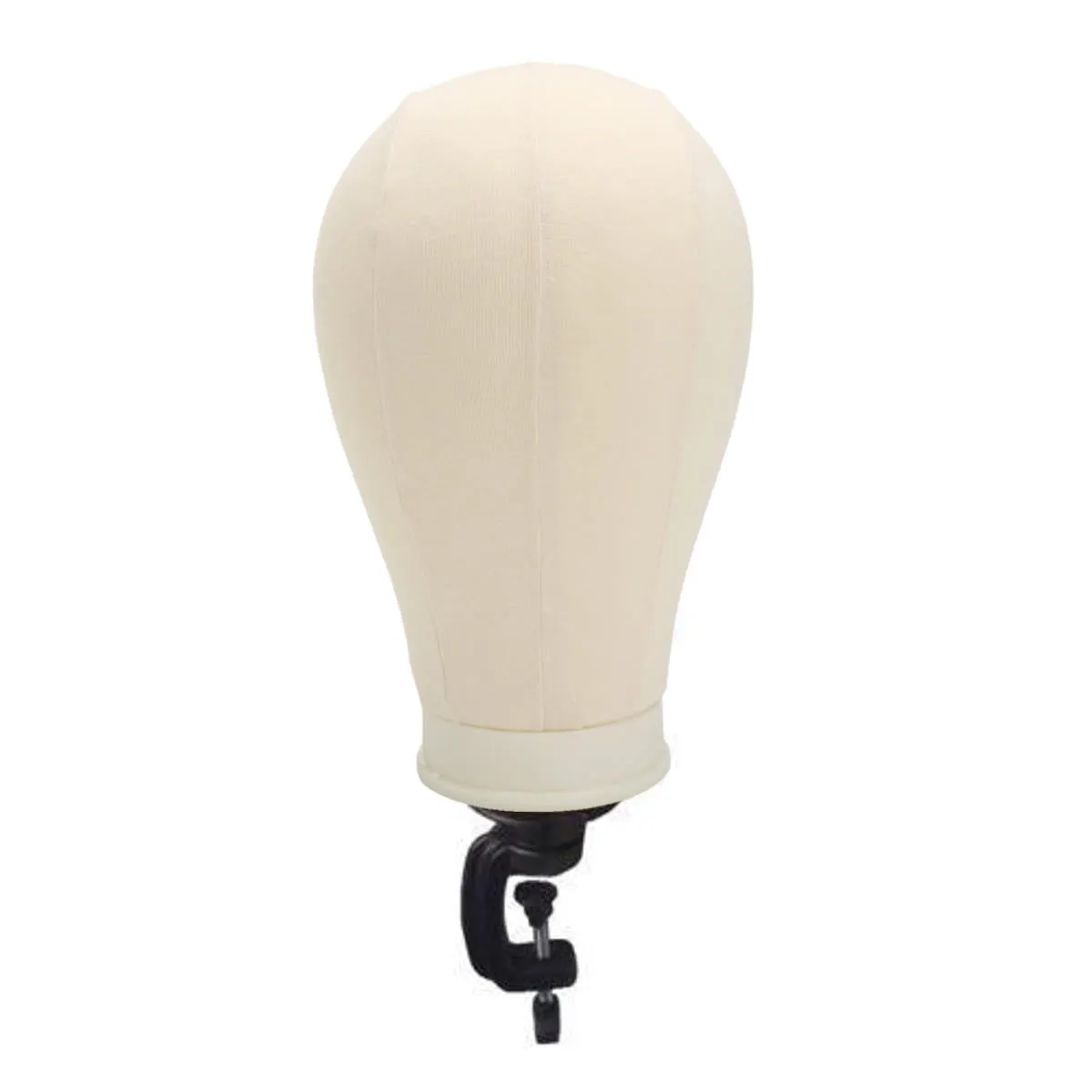 20-25'' Canvas Block Head Set with Mount Hole Plate Mannequin Model Cap Wigs Jewelry Display Stand
