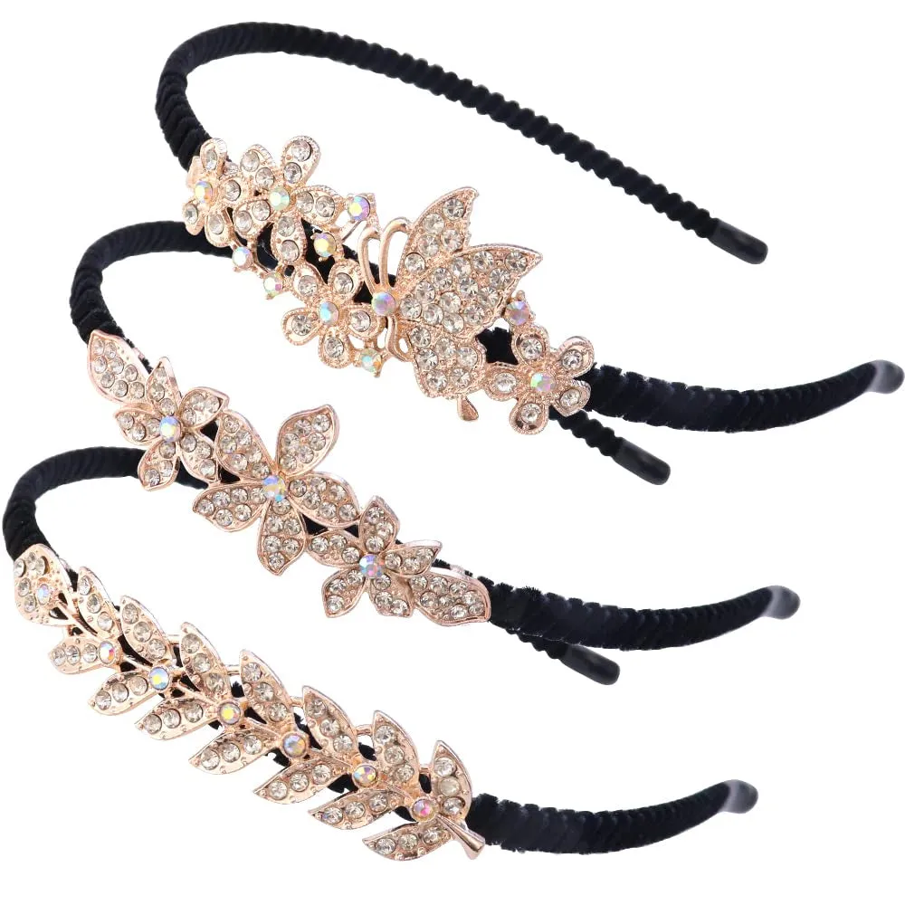 3 Pcs Crystal Hair Band