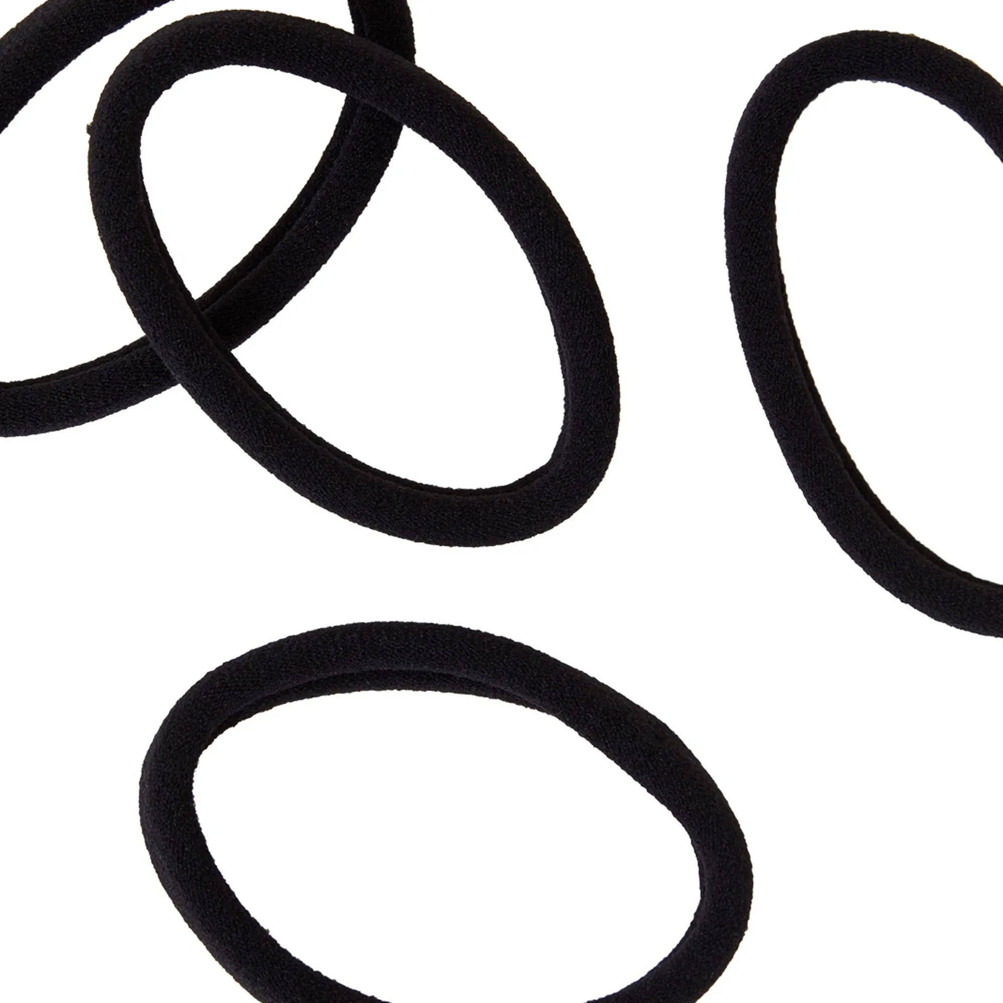 Accessorize London Women's Black Towelling Hairbands Set of 5