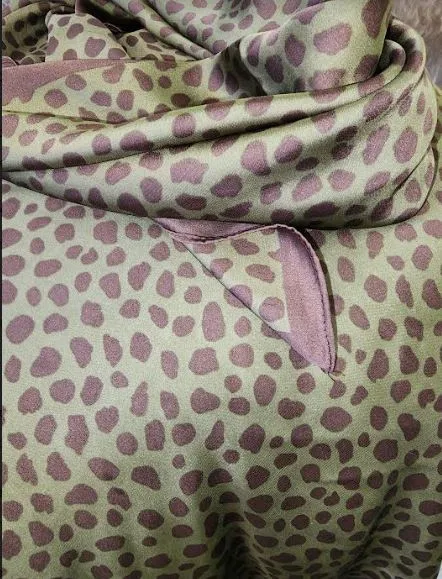 Antler Scarf in Green Cheetah