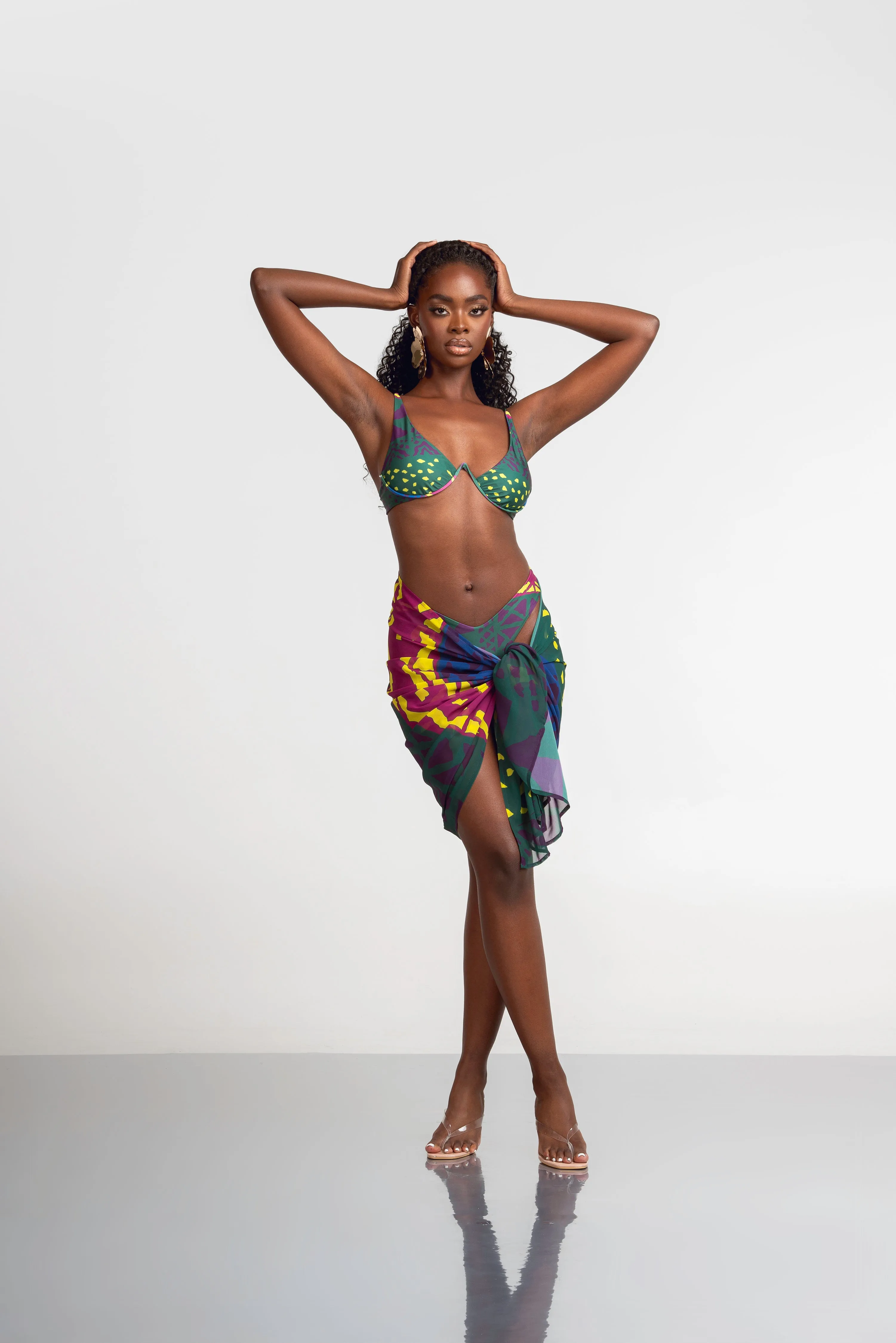 ANU GREEN CHIFFON SCARF