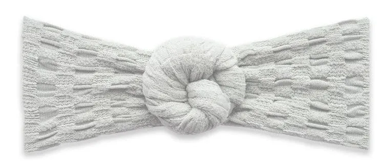 Baby Bling Dove Grey Waffle Bun Headband
