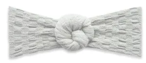 Baby Bling Dove Grey Waffle Bun Headband