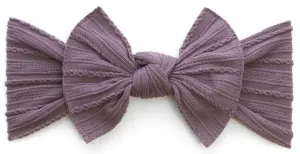 Baby Bling Lilac Cable Knit Knot Headband