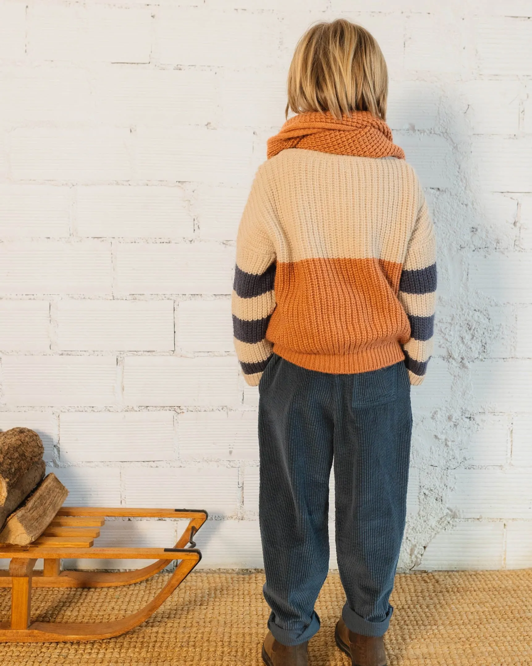 Bands Sweater in Terracotta