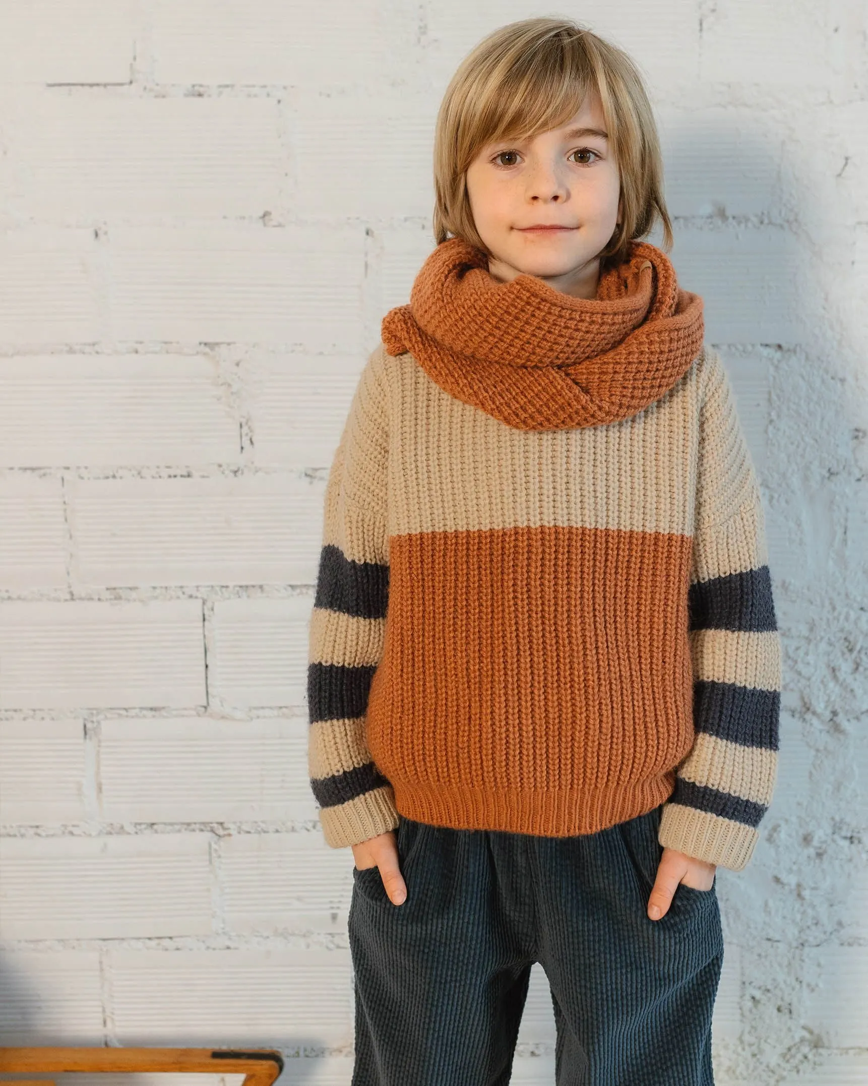 Bands Sweater in Terracotta