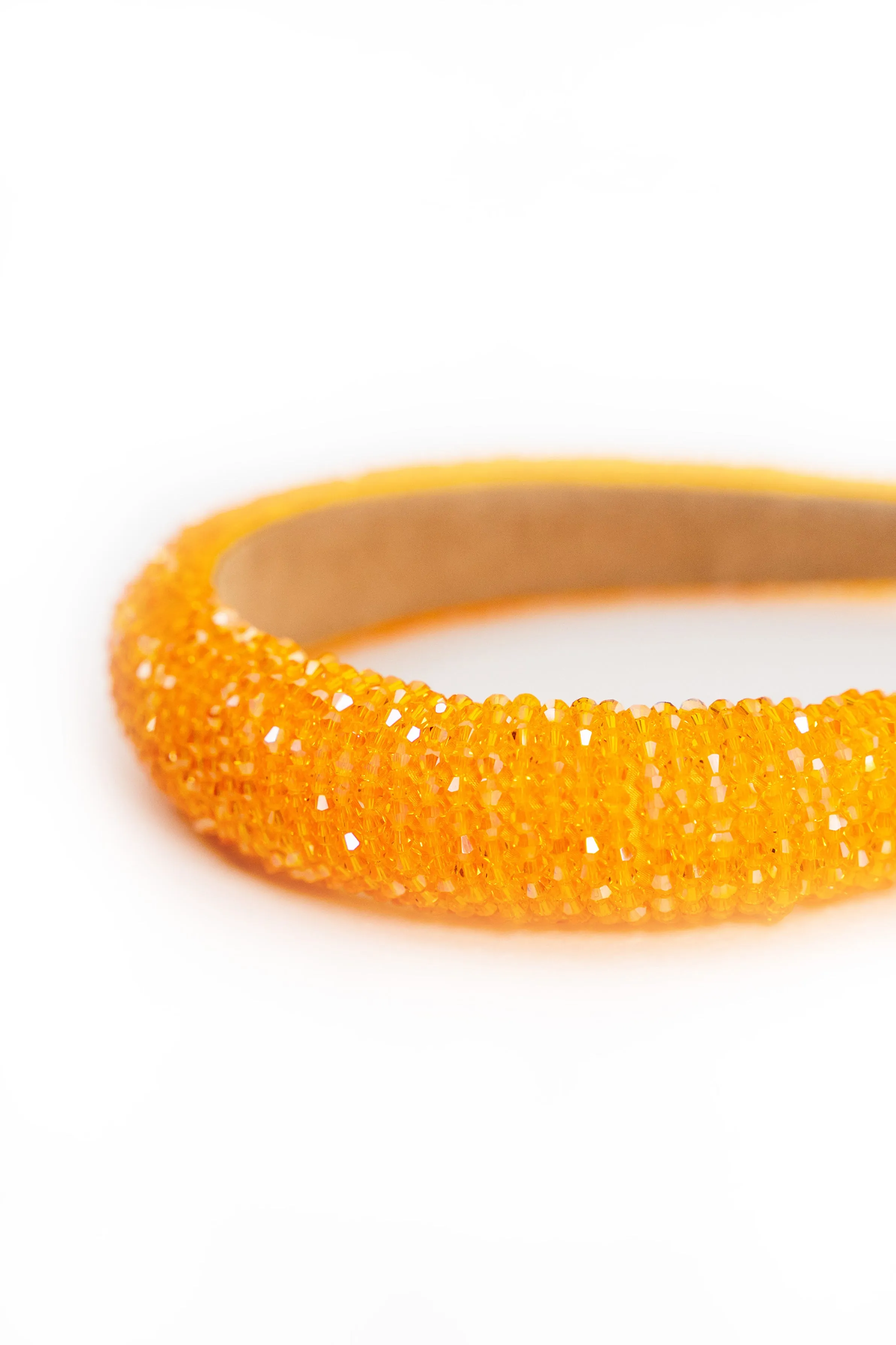 Beaded Headband in Orange