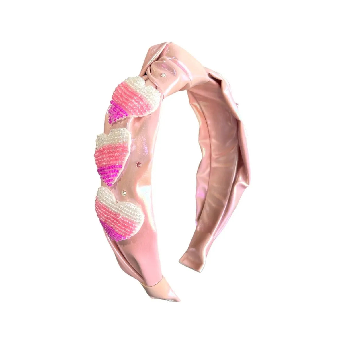 BEADED OMBRÉ HEARTS HEADBAND