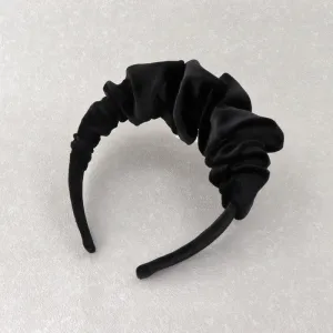 Black Ruffle Velvet Headband