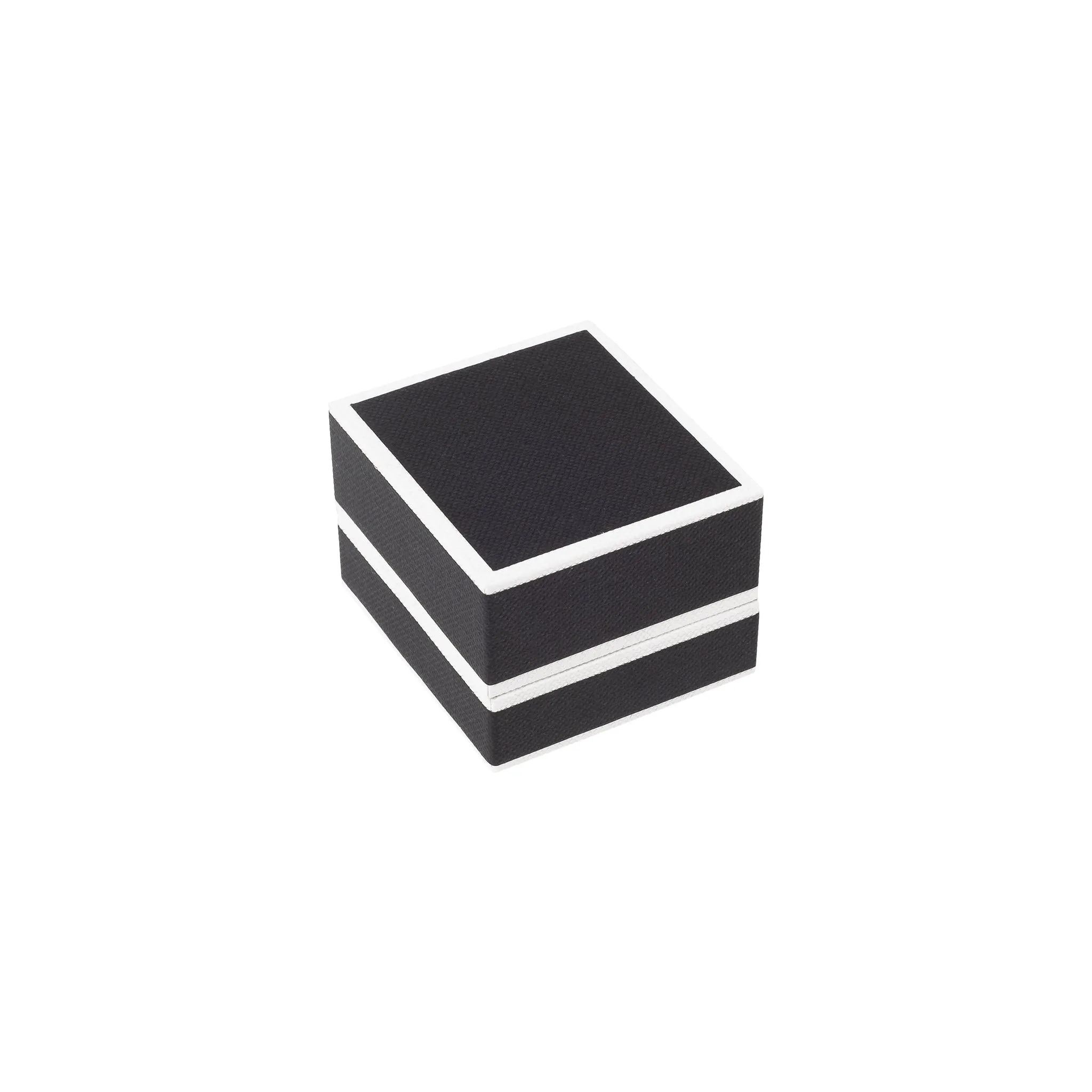 Black with White Ring Box