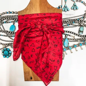 Branded Silk Wild Rag in Red