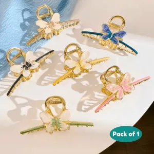 Buttlefly Hair Claw Clip for girls (Pack of 1 , Multicolor)