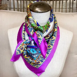 Byzantine Charmeuse Silk Wild Rag Purple