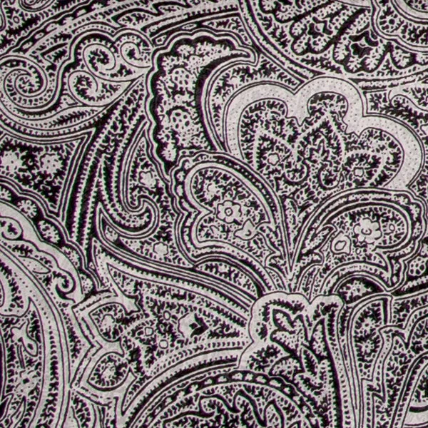 Calico Acanthus Silk Wild Rag in Black and White