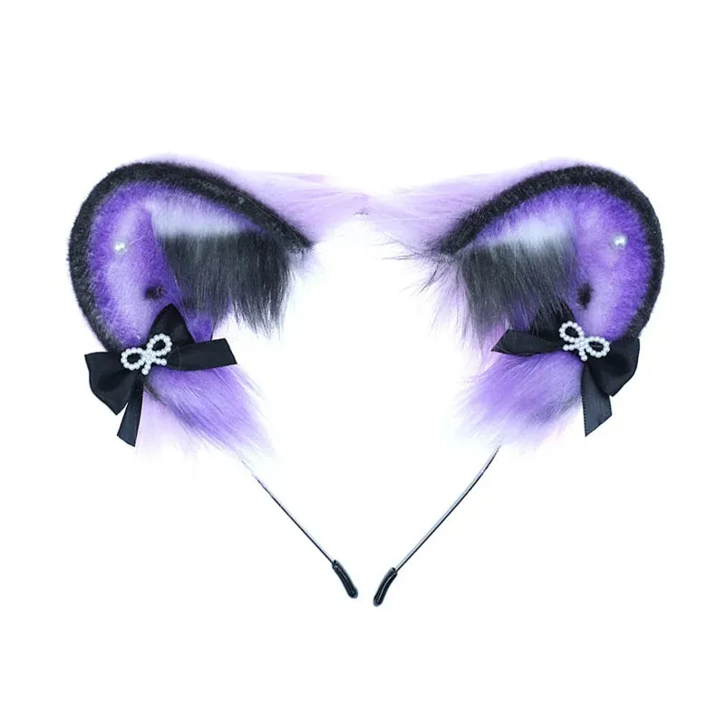 CatEar Hair Hoop Faux Fur Headband CatEar Headband Animal Hair Hoop LolitaHeadband Plush Headband With Ears Headdress