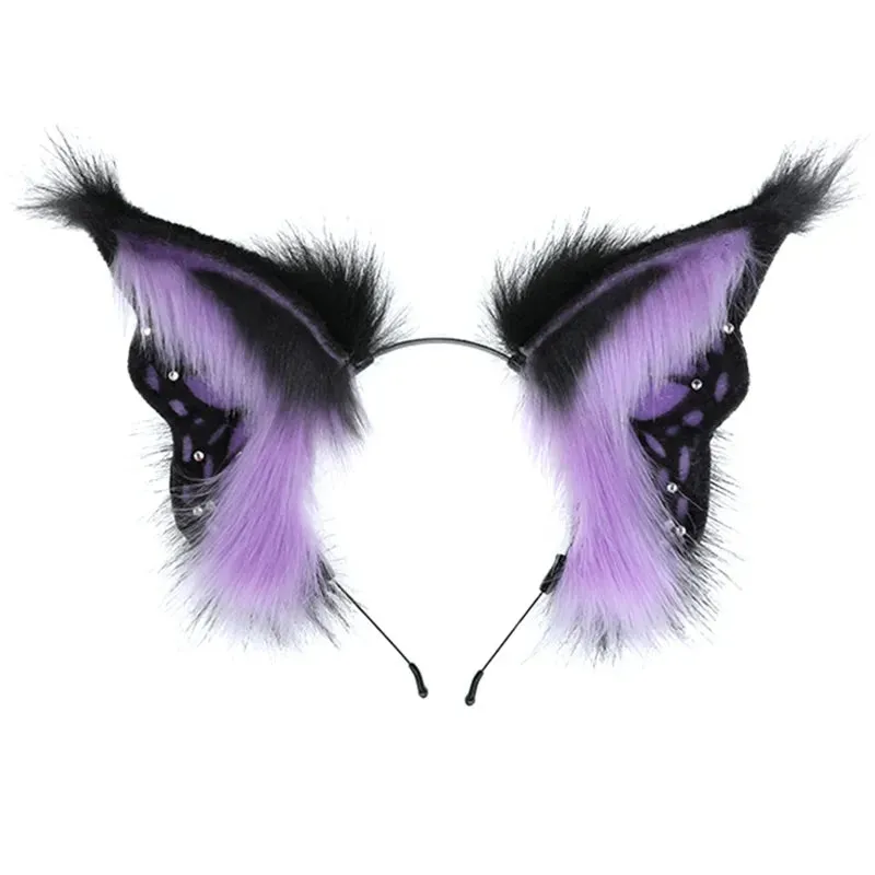CatEar Hair Hoop Faux Fur Headband CatEar Headband Animal Hair Hoop LolitaHeadband Plush Headband With Ears Headdress