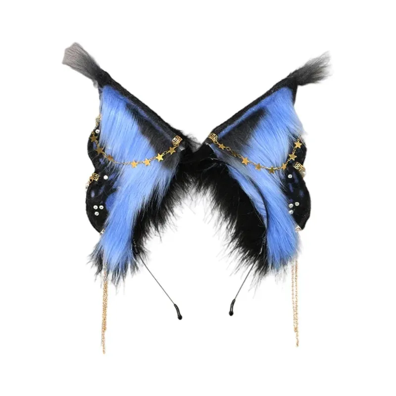 CatEar Hair Hoop Faux Fur Headband CatEar Headband Animal Hair Hoop LolitaHeadband Plush Headband With Ears Headdress