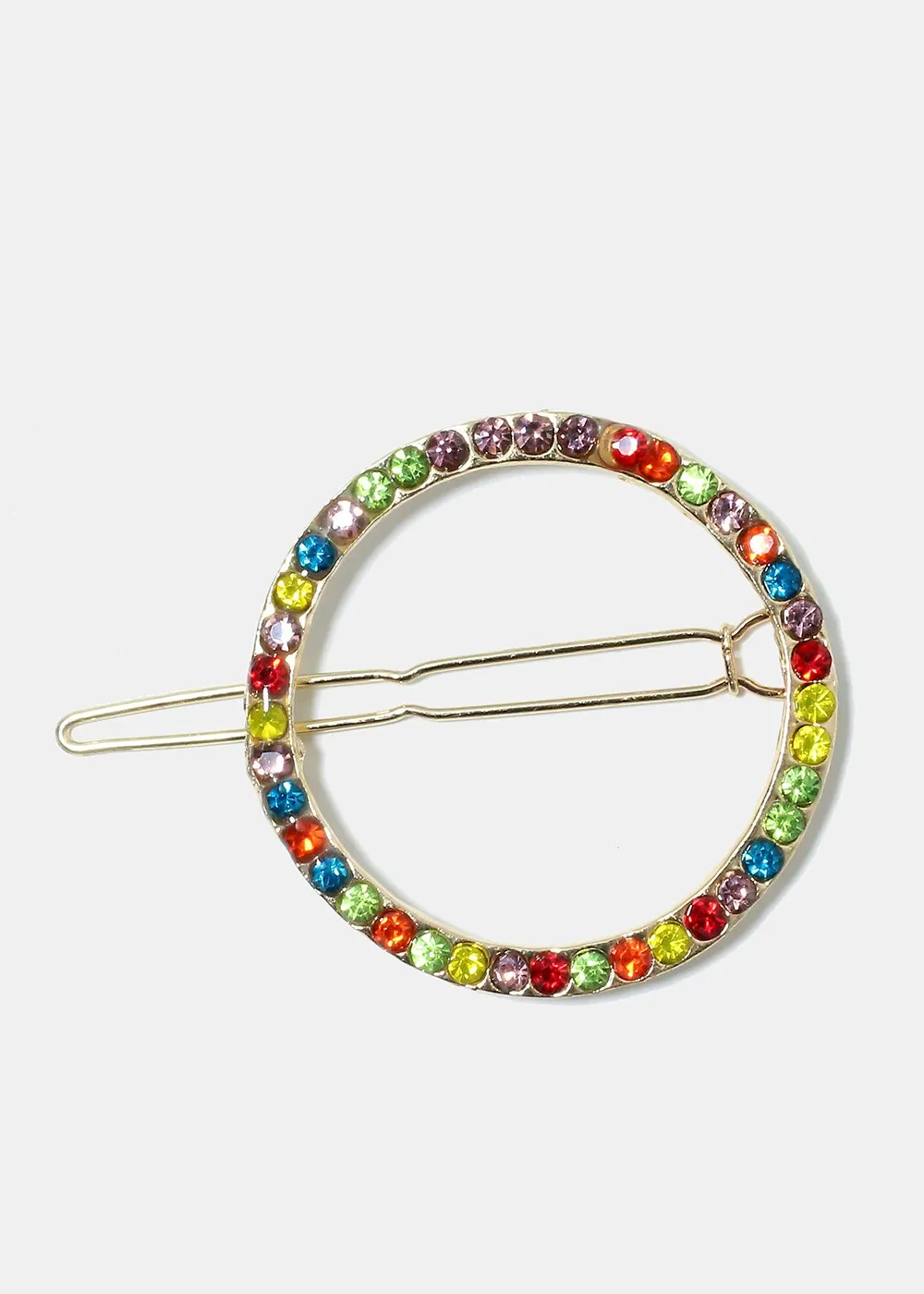 Circled Rhinestone Hair Pins
