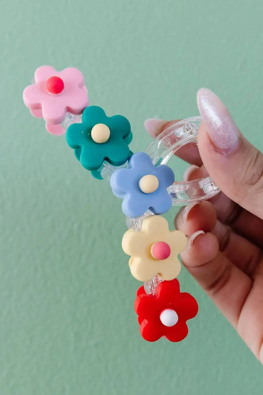 Colorful Flower Claw Clip