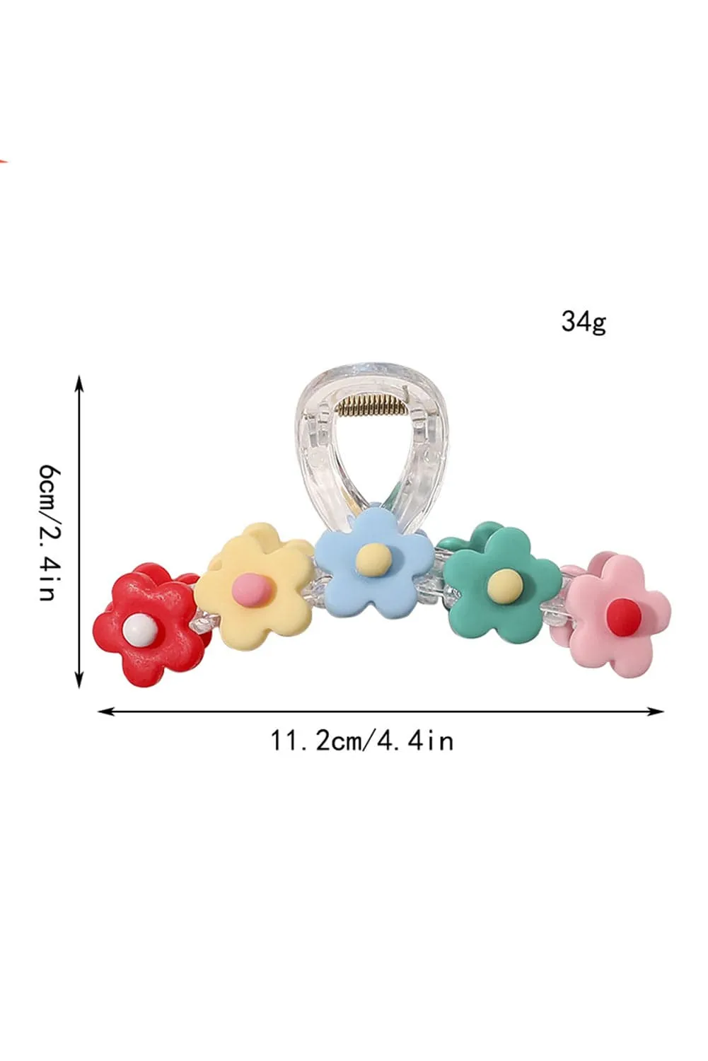Colorful Flower Claw Clip