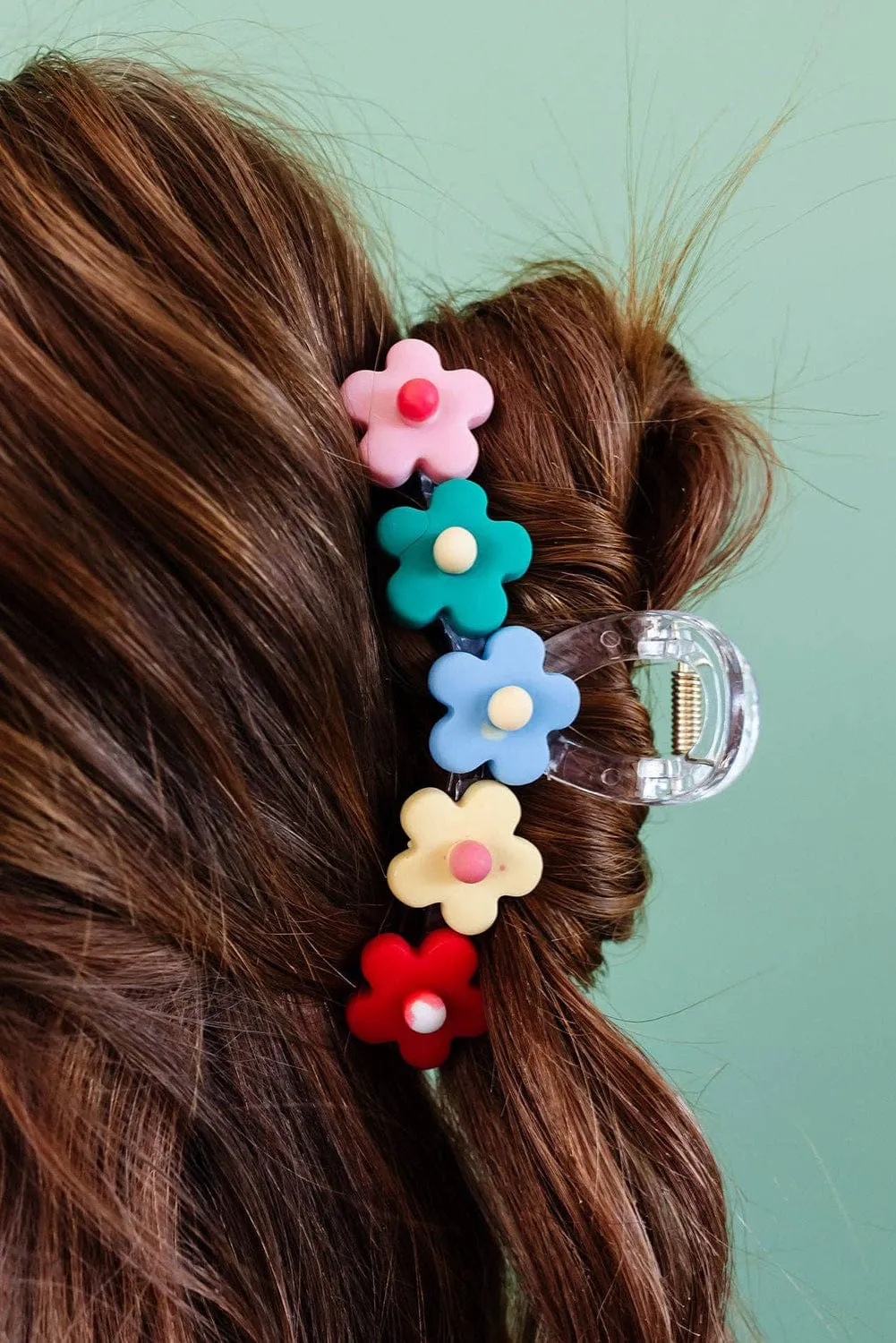 Colorful Flower Claw Clip