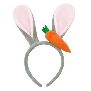 Combo of Cute Rabbit Ears Headband Bunny Ear with Carrot Hairband & Duck Cartoon Hair Tiara Elastic Wash Hair Band