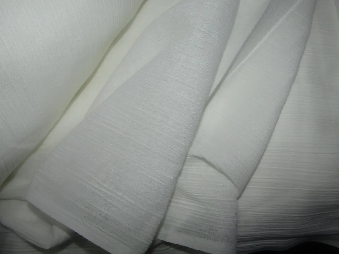 Cotton crush crepe ivory color fabric 40" wide