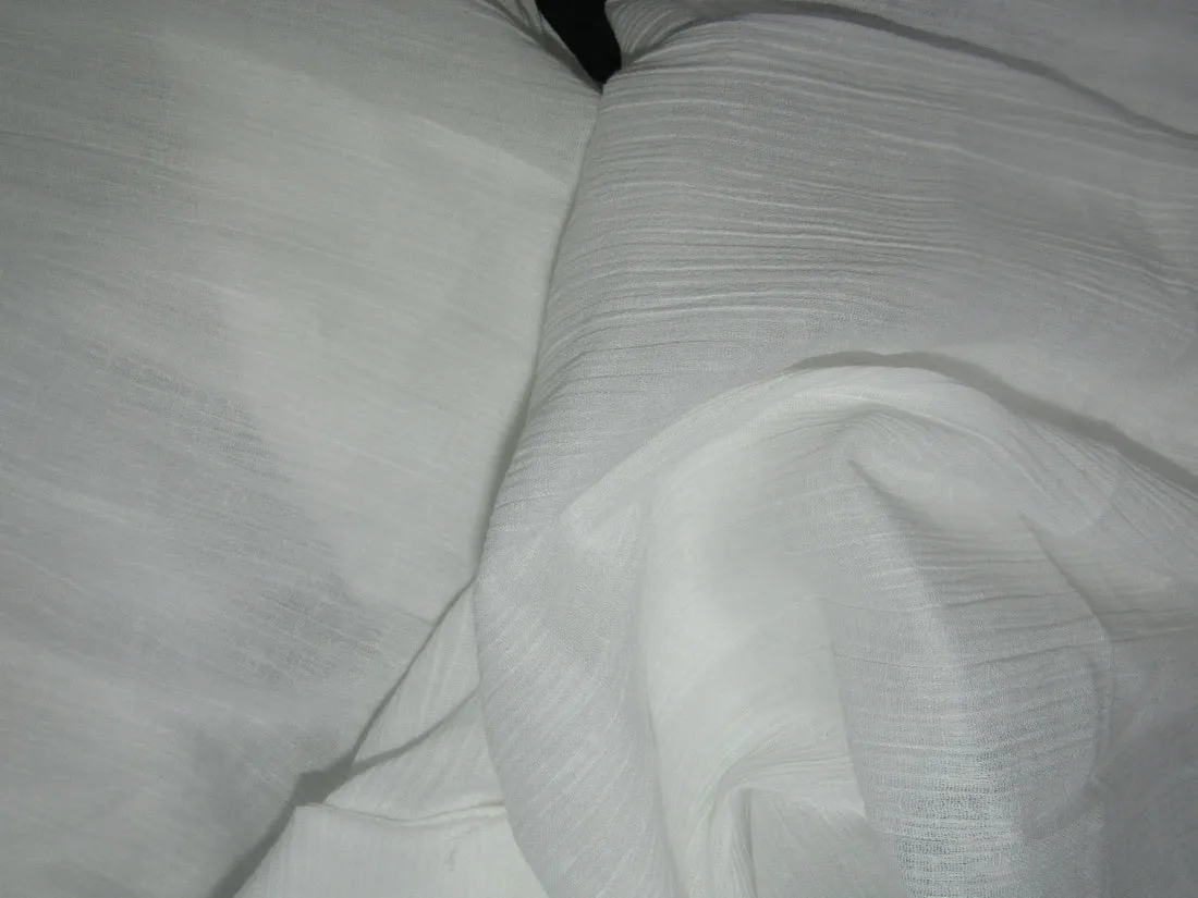 Cotton crush crepe ivory color fabric 40" wide