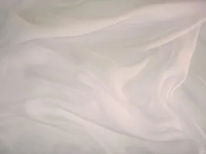 Cream silk chiffon fabric 44&quot; [713]