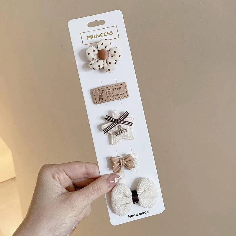 Cute cloth bag headdress fine hair broken hair clip suitable for infants and young children cute shape cute hair accessories styling design a variety of hair clips