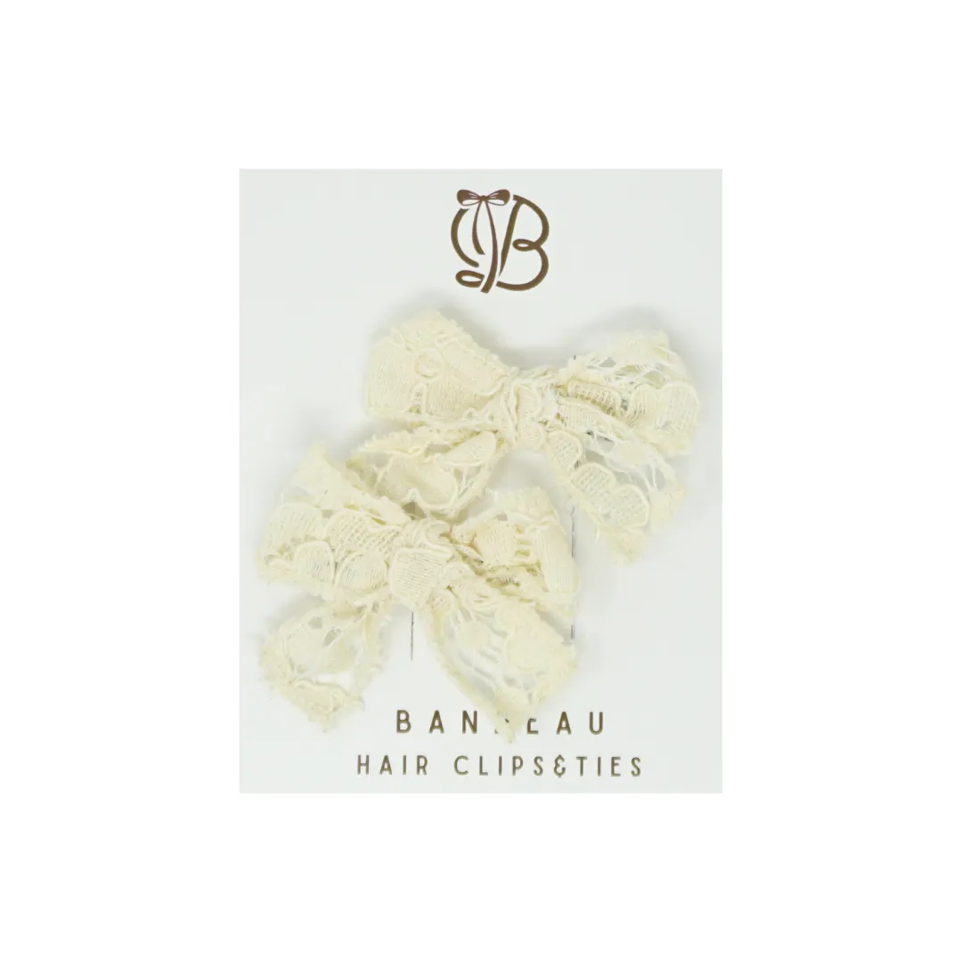 Delicate Vintage Lace Mini Clip Set