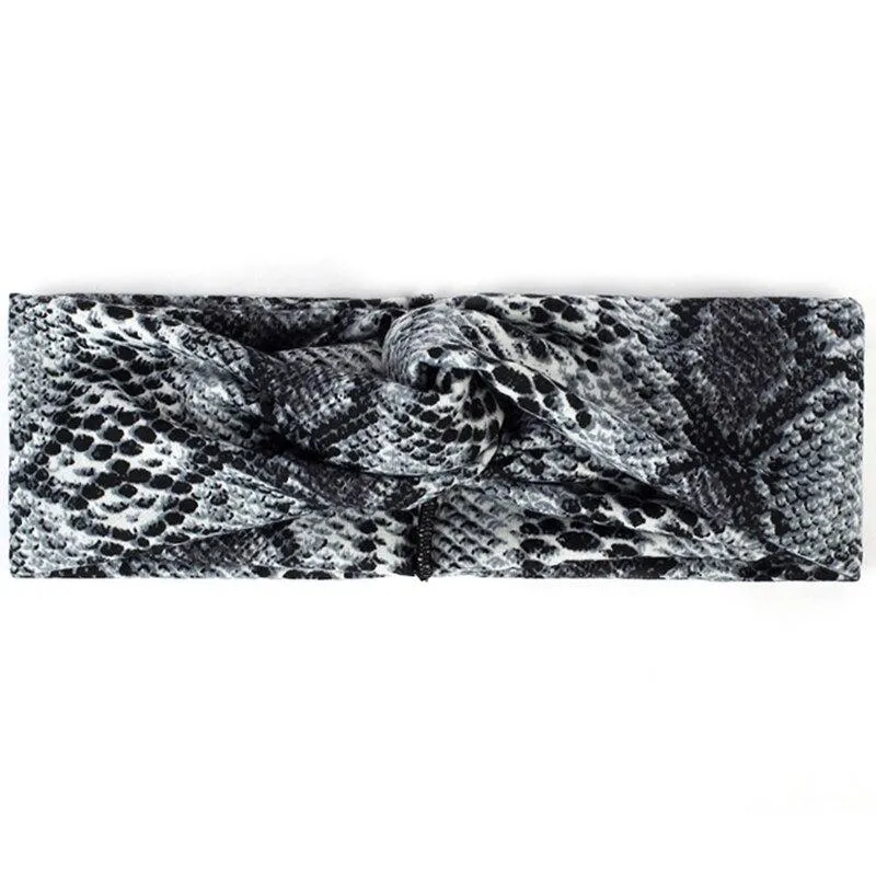 Elastic Leopard Print Twisted Turban Headbands