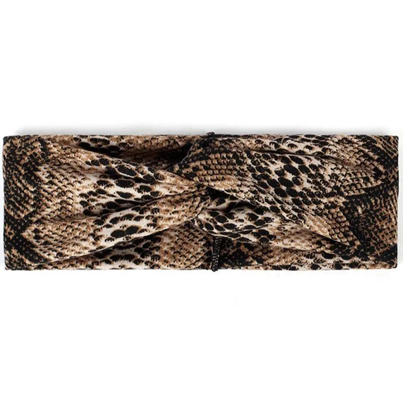 Elastic Leopard Print Twisted Turban Headbands
