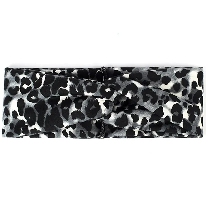 Elastic Leopard Print Twisted Turban Headbands