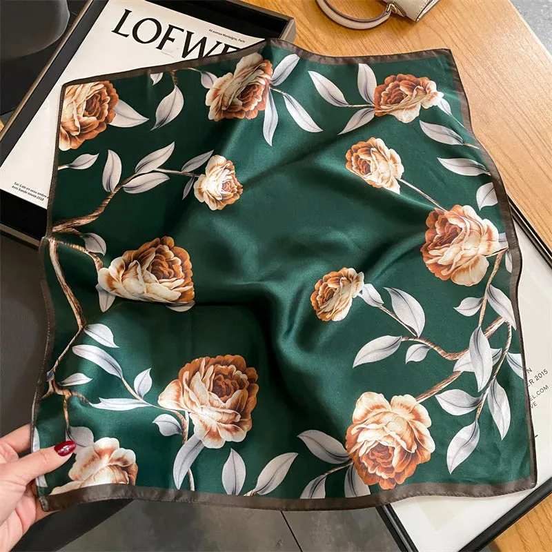 Fashion 100% Real Silk Scarf 53cm Small Neck Wrap Scarf