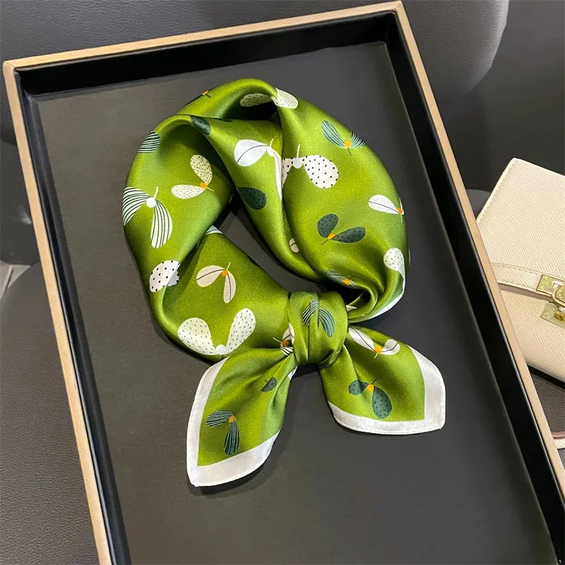 Fashion 100% Real Silk Scarf 53cm Small Neck Wrap Scarf