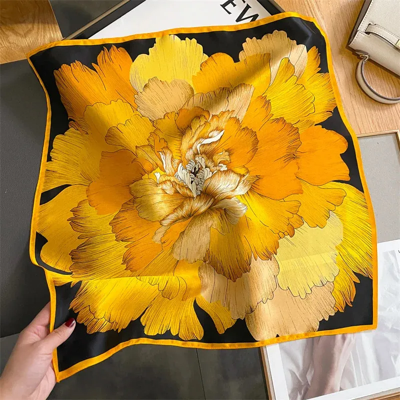 Fashion 100% Real Silk Scarf 53cm Small Neck Wrap Scarf