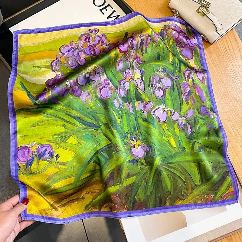 Fashion 100% Real Silk Scarf 53cm Small Neck Wrap Scarf