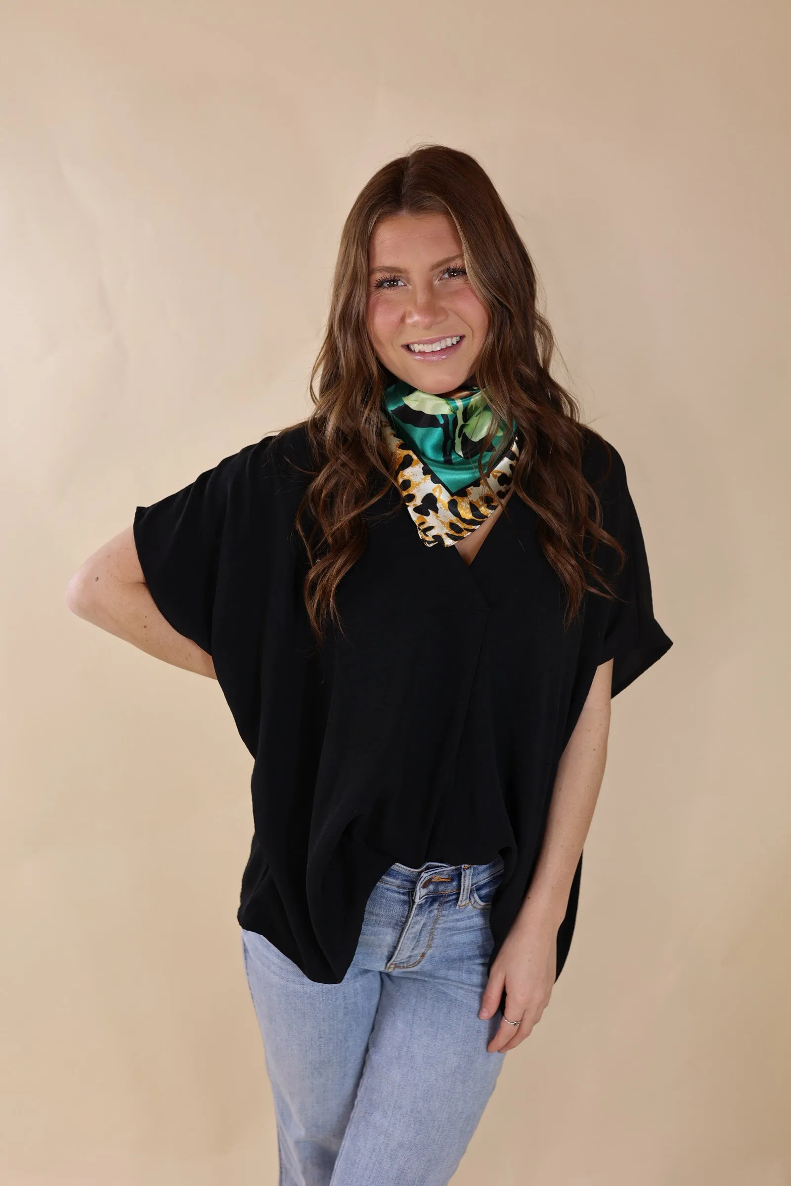 Fiesty Floral Wild Rag in Emerald