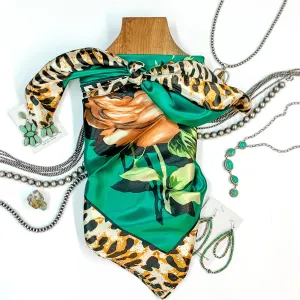 Fiesty Floral Wild Rag in Emerald