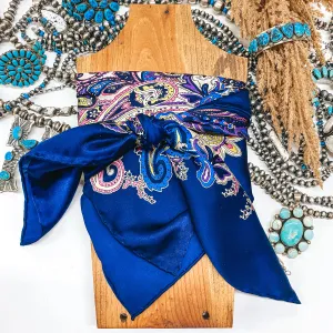 Frenzy Charmeuse Silk Wild Rag Ivory and Navy