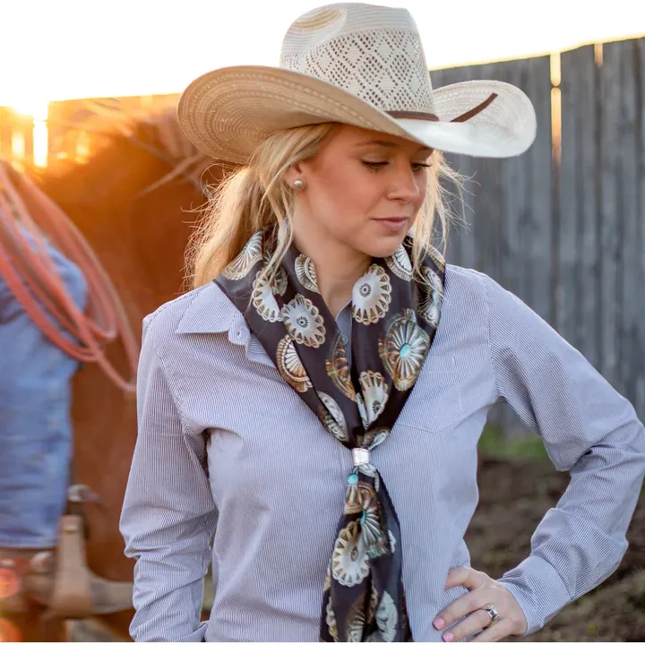 Fringe Scarves Big Concho Black
