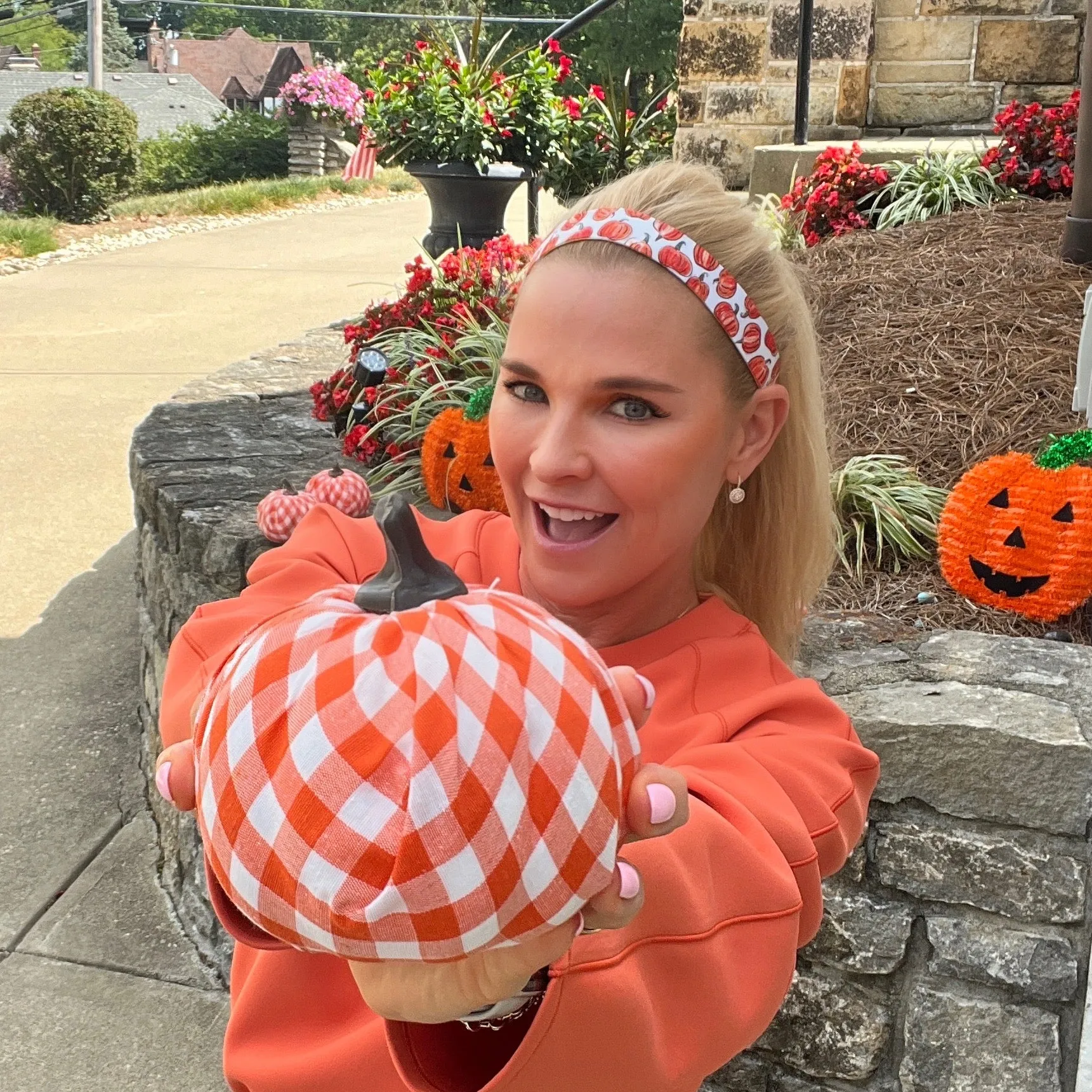 Give Em Pumpkin to Talk About | White, Multi | 1 Inch